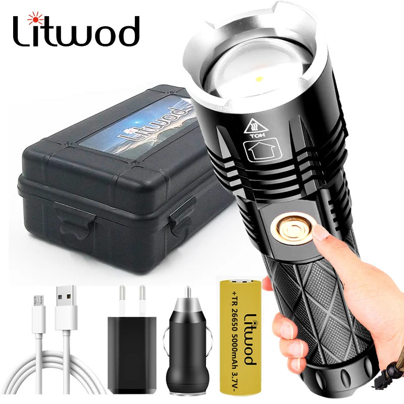 XHP90.2 Led Flashlight Rechargeable Powerbank 18650 26650 Battery Torch Aluminum Zoomable Waterproof Lantern High Quality 4-core