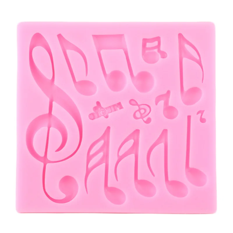 Music Notes Guitar Silicone Mold Resin Clay Candy Chocolate Baking Molds DIY Fondant Cake Decorating Tools Kitchen Accessories