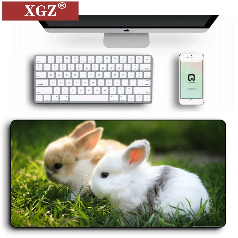 

Little White Rabbit 80x30cm Rubber Oversized PC Desk Mat Notebook Computer Keyboard CSGO Mouse Pad Player Gaming Mouse Pad XL