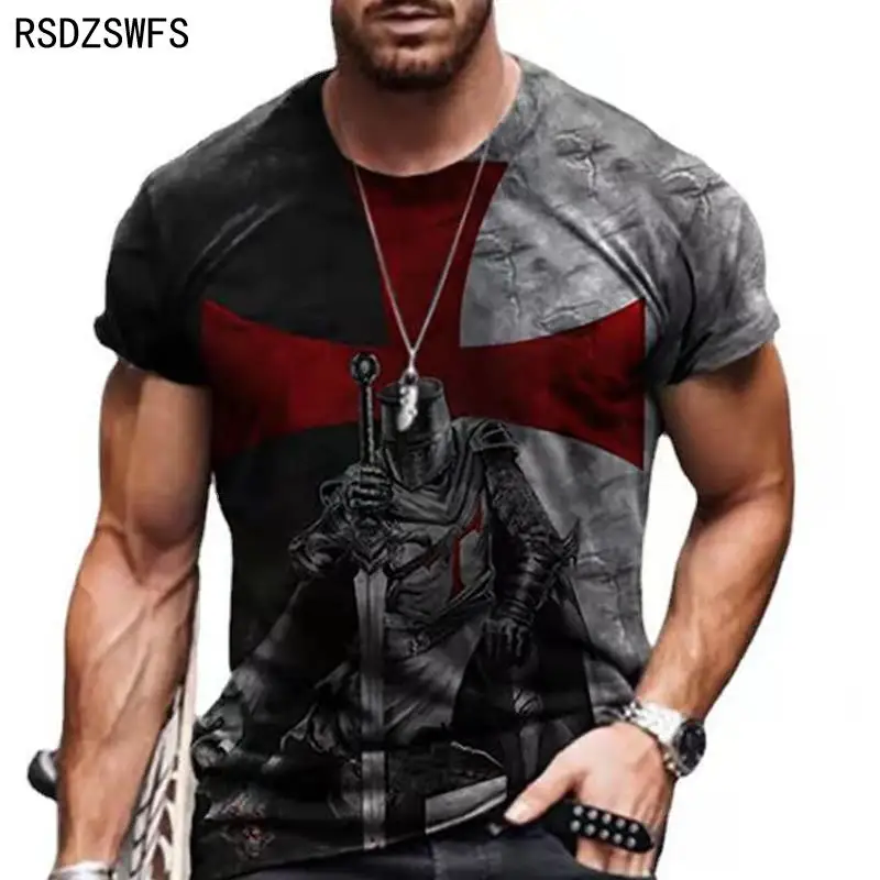 2021 Summer American Flag 3D Print Men Casual Fashion T-shirt Round Neck Loose Oversize Muscle Streetwear Clothing Man\'s Tshirts