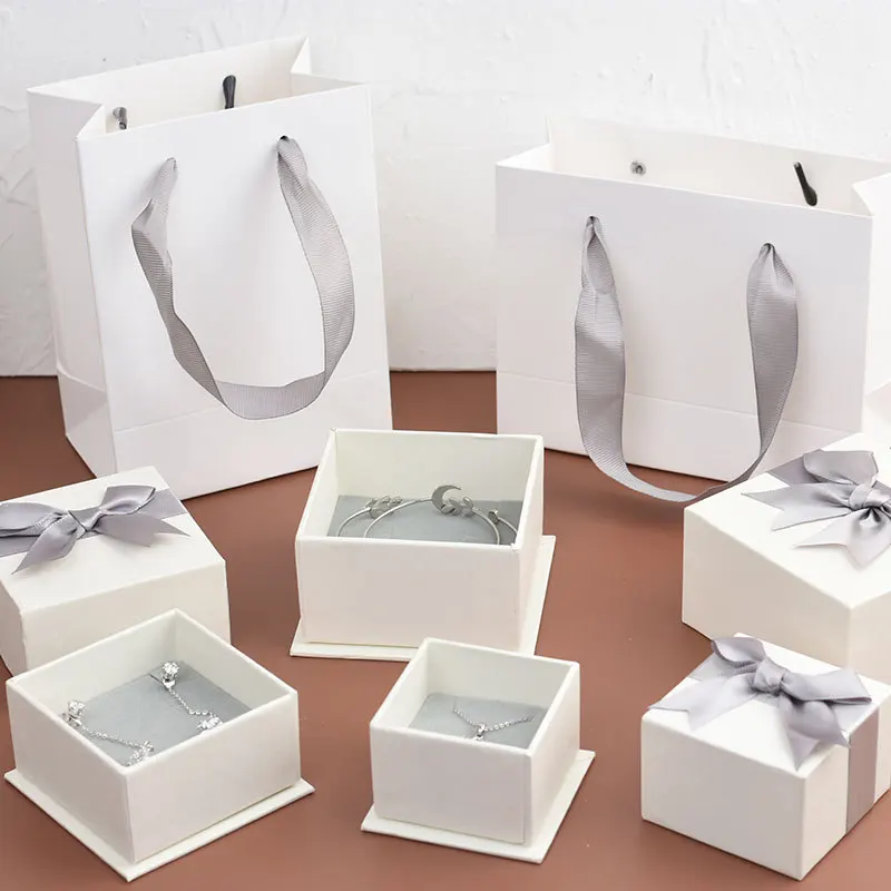 

6pcs High-end Bow Jewelry Box Earrings Necklace Bracelet Jewelry Box Bracelet Ring Box Can Be Customized Jewlery Organizer