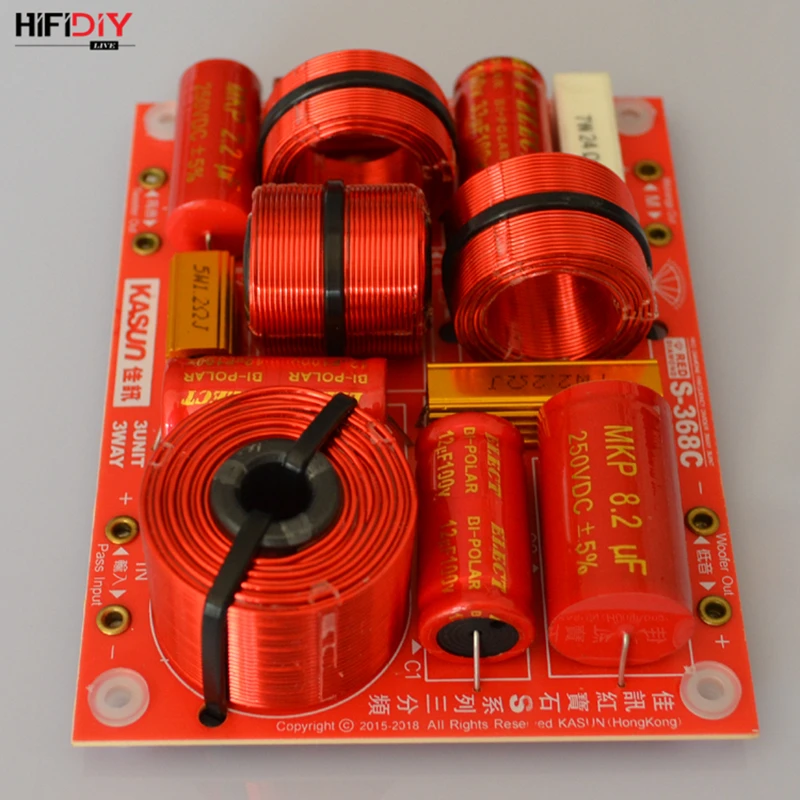 HIFIDIY LIVE S-368C 3 Way 3 speaker Unit (tweeter + mid +bass )HiFi Home Speakers audio  Frequency Divider Crossover Filters