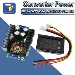 DC 9A 300W 150W Boost Converter Step Down Buck Converter Power module DC 0-100V 10A Digital Voltmeter Ammeter Dual Display