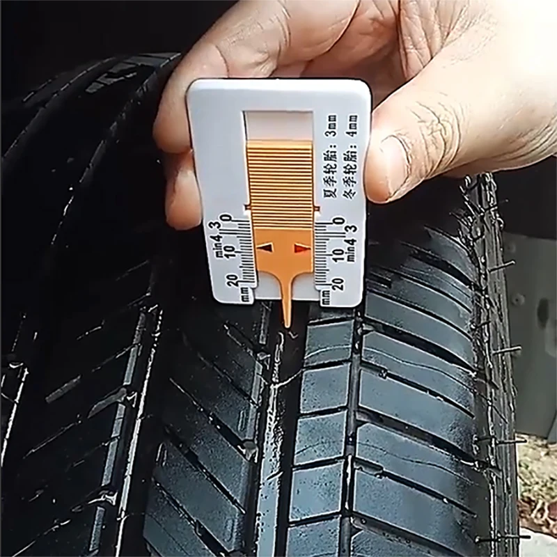 0-20mm Indicator Portable SUV Car Tire Tread Depth Gauge Plastic Tire Tread Groove Measuring Maintain Tool Accessories