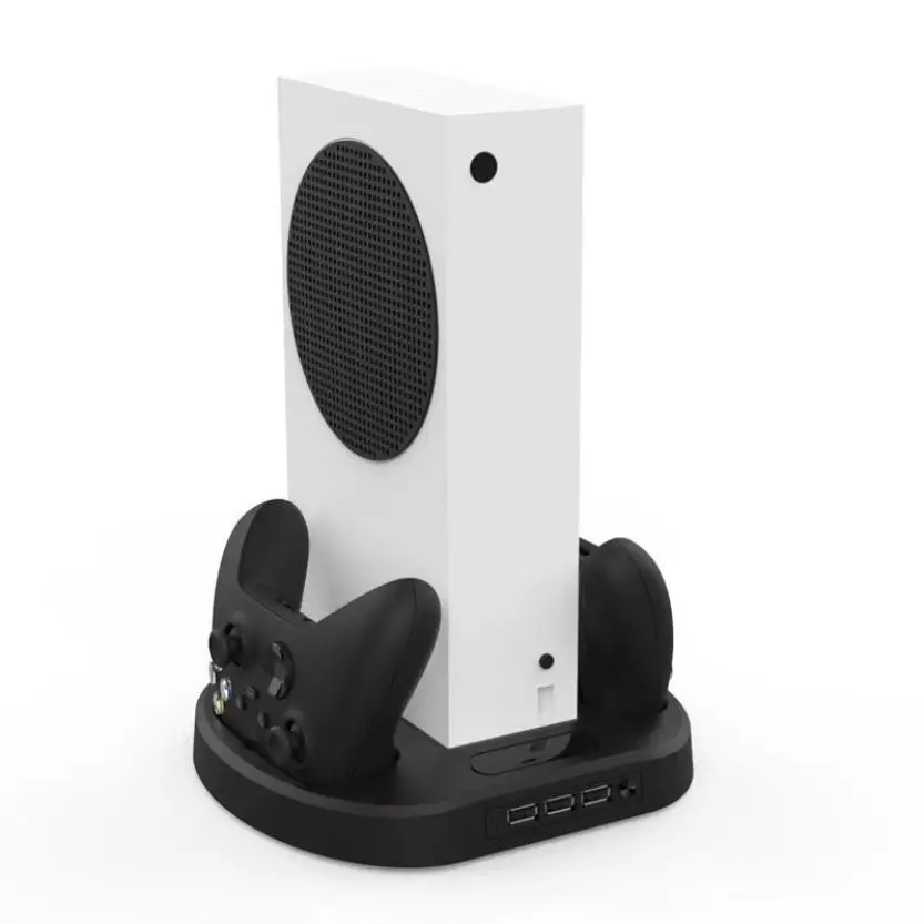 2025 جديد لـ XBOX Series S محطة شاحن وحدة تحكم مزدوجة حامل عمودي حامل مروحة التبريد شاحن لوحدة التحكم Xbox ONE/S