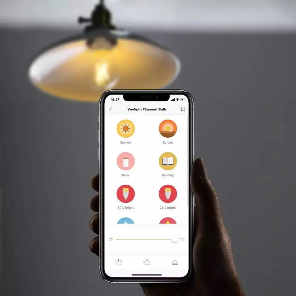 Yeelight الذكية LED لمبة الحرير مصباح E27 سطوع قابل للتعديل الذكية 6 واط 700lm لواي فاي Mihome APP أبل Homekit التحكم عن بعد