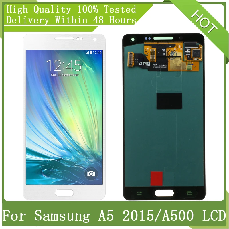 5.0'' Super AMOLED For SAMSUNG  A5 2015 A500FU A500 A500F A500M LCD Display Touch Screen Digitizer Assembly Replacement