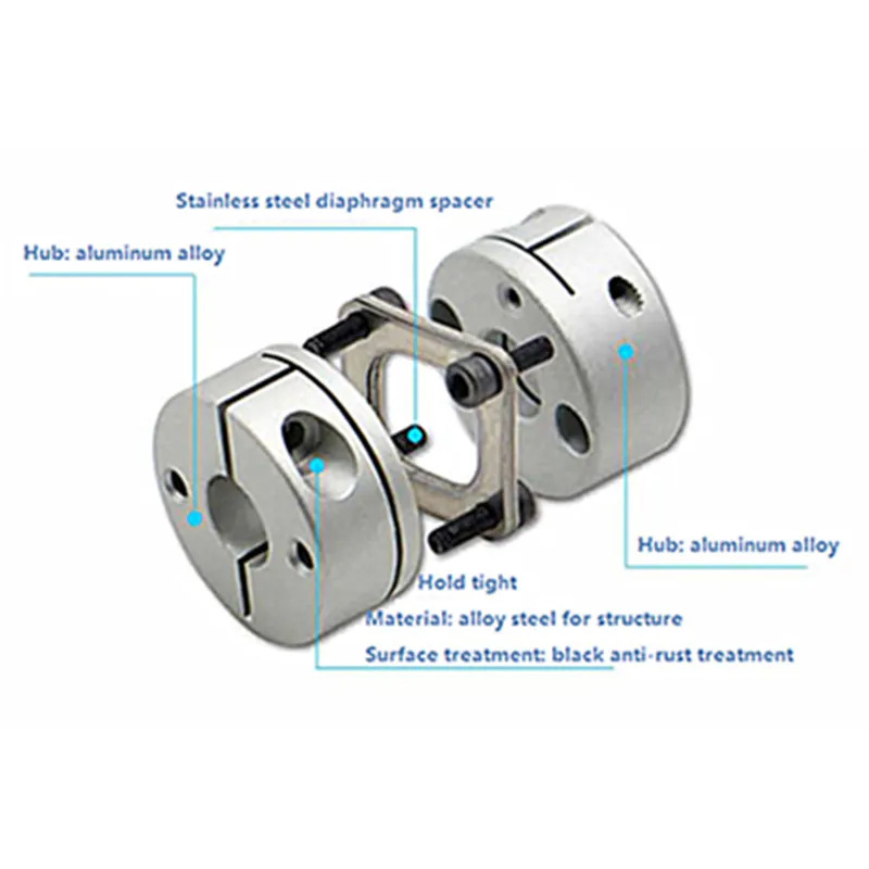 Flexible Diaphragm Coupling 1PC D39L49 Hole 8/10/12/14/15/16/17/18 mm Flexible Plum Shaft Coupling CNC Stepper Motor Coupler