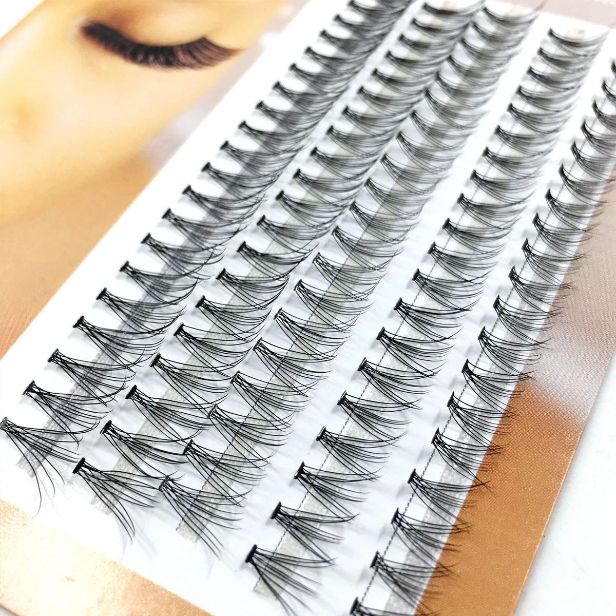 Hot 100 Clusters/box Cluster eyelashes thick 10D-40D Individual eyelash extension lashes bunches professional faux eye lashes