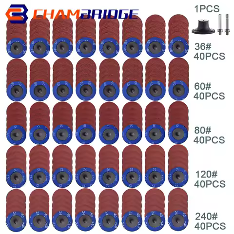 50mm R-Type Quick Change Discs Set 2 Inch Zirconia Sanding Discs with 1/4" Holder for Die Grinder Rust Paint Removal Accessories
