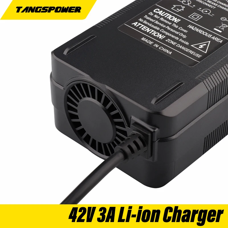 42V 3A Electric Scooter Battery Charger For 36V Lithium Battery Electric Bike Charger with 3-Pin/4-Pin XLR Socket/Connector