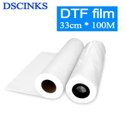 1 rotolo A3 33cm * 100M rotolo PET film DTF Film stampa pellicola a trasferimento diretto per I3200 L1800 7880 DX5 DTF stampante 75 Micron DTF film