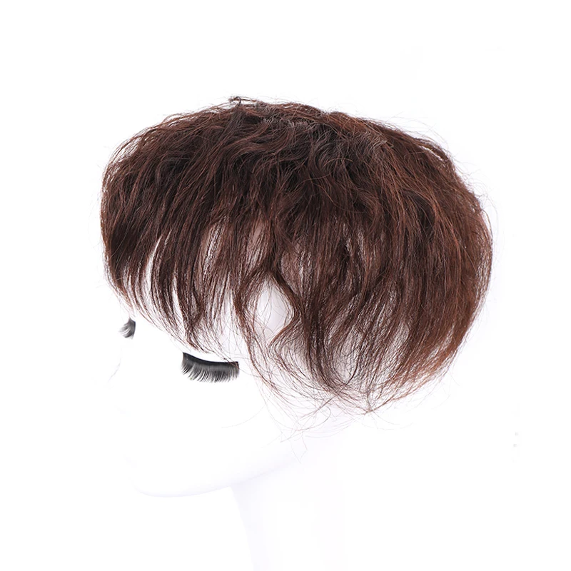 WEILAI Synthetic Toupee with Bangs Increase the Amount of Hair on the Top of the Head to Cover the White Hair Hairpiece