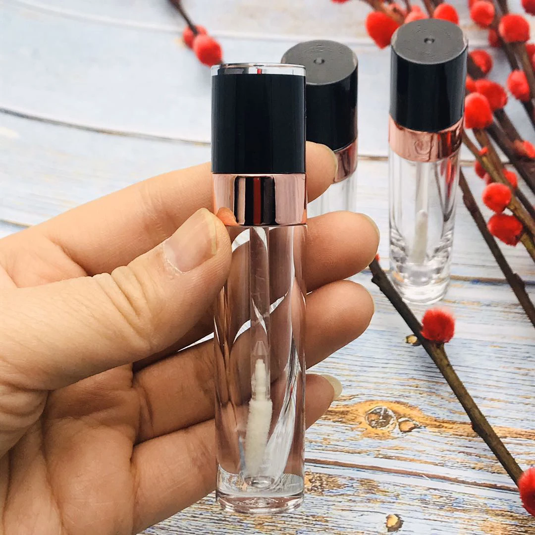Großhandel 5ml Leere Lipgloss-Tuben mit Baby-Pink-Kappe AS Lipglaze-Behälter Verpackungsflasche Lippenstift Make-up – Detail 14
