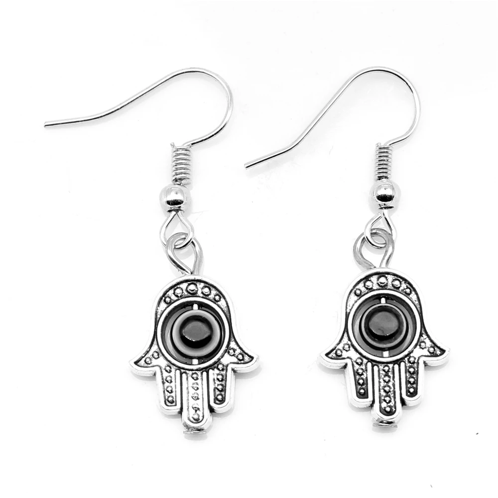 1 Pair 13X20mm Eye Palm Earrings Danging Earring Female  Korean Earrings Accessories Women