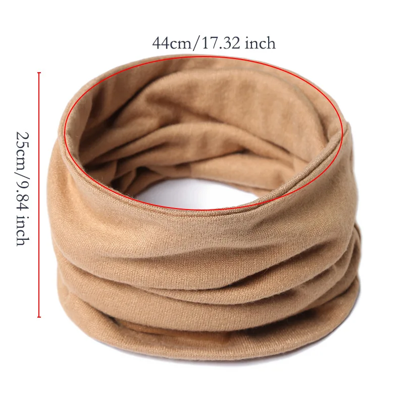 Unisex Warm Collar Women Winter Thin Solid Color Wool Knit Elastic Guard Neck Cover scarf Cycling Driving Windproof Pullover N12