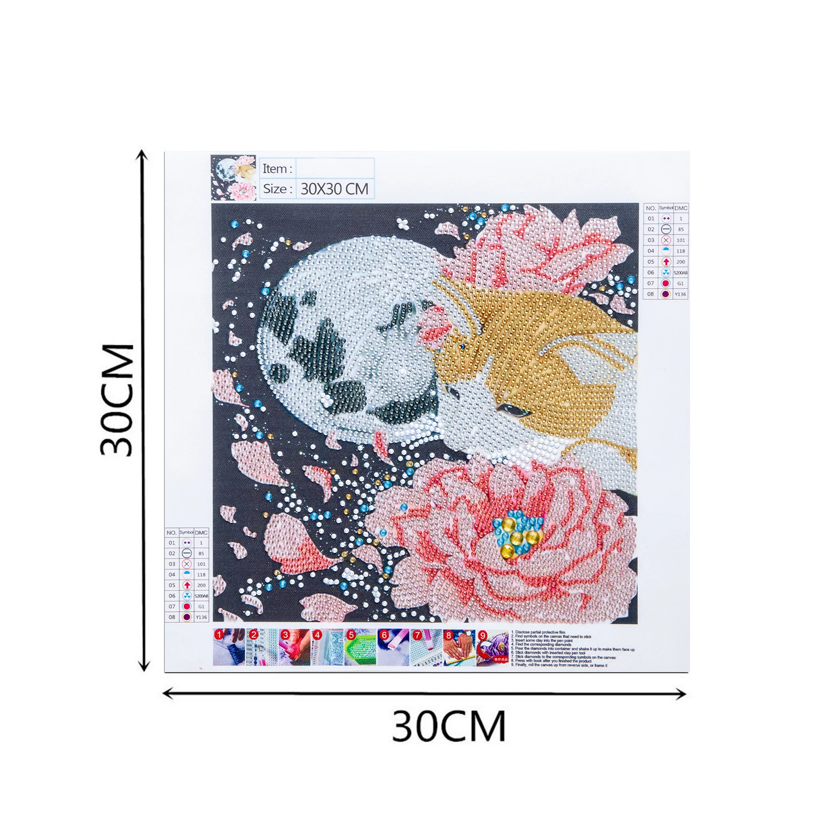 Flowers Cat 5D DIY Diamond Painting Special Shaped Part Drill Resin Wall Hanging Art Picture Kits Rhinestones Mosaic Handmade