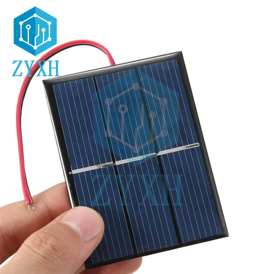 0.65W 1.5V Mini Solar Panel with 15cm Wire Portable Solar System For Battery Cell Phone Chargers