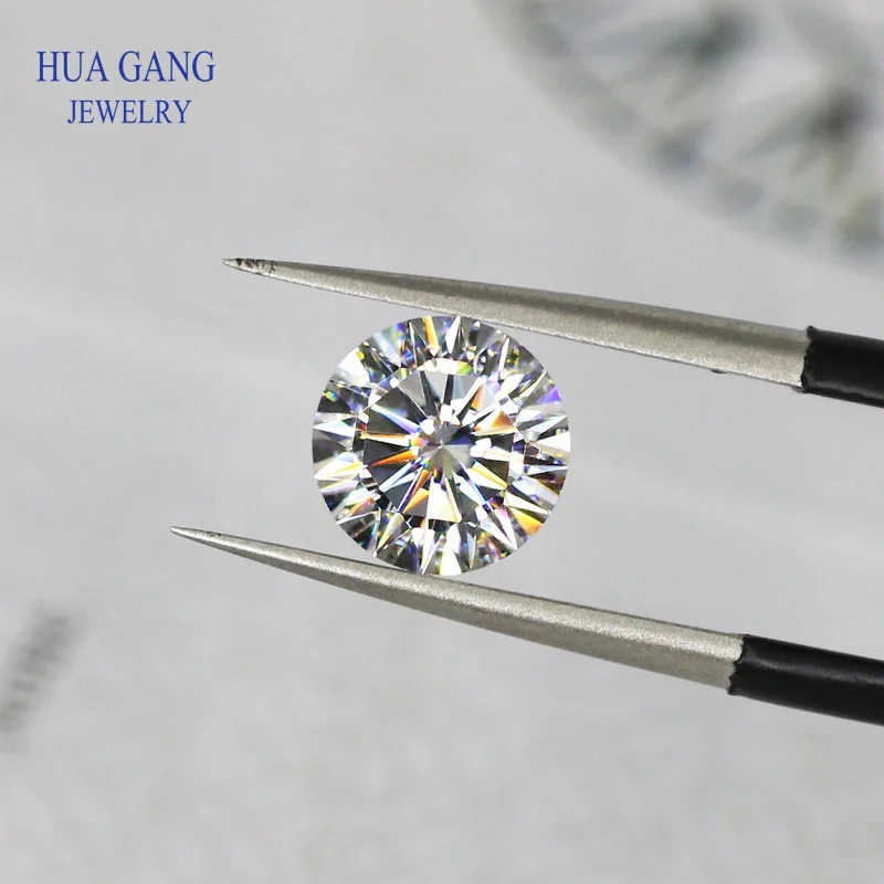 16 Heart And 16 Arrow Cut Moissanite stone 2. 0 Carat D Color VVS  6.5mm Round Loose Moissanite Lab Grown Test Positive