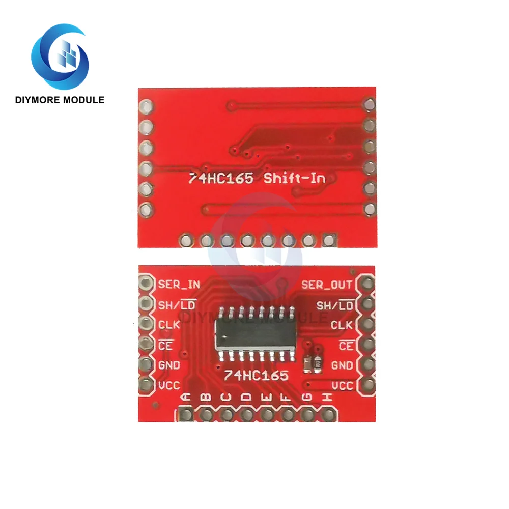 DC2-6V sn74hc165 módulo de conversão shift-in breakout paralelo à placa de conversão de dados de série 0.1 \