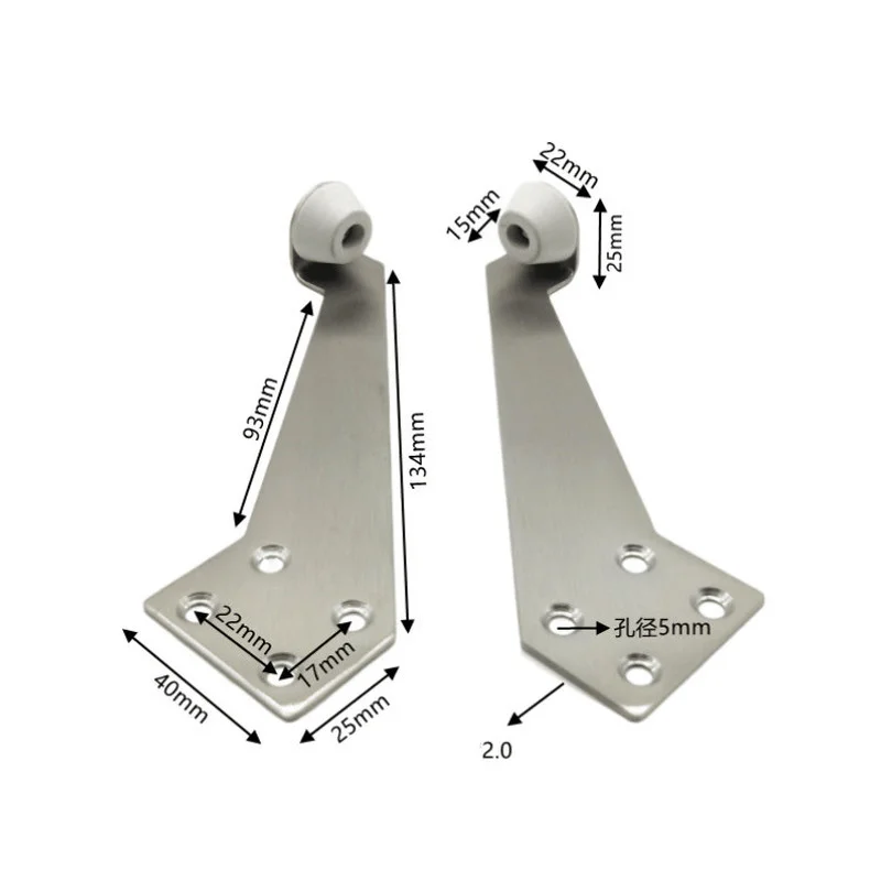 Stainless Steel Door Stopper Anti-collision Opening 90 Degree Angle Windproof Protection Wall for Home Office Door Stop Protect