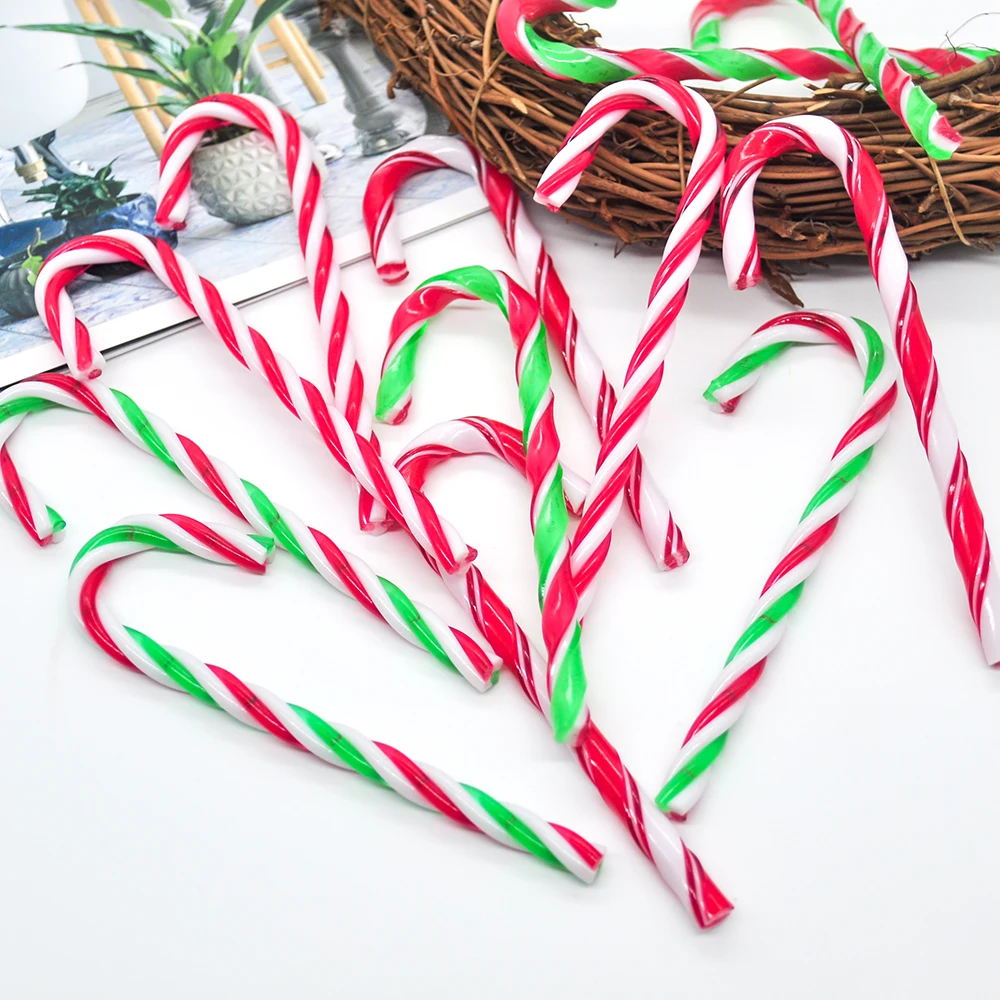 6PCS12cmChristmas tree hanging candy cane stool decoration Christmas tree decoration home decorations children's toys