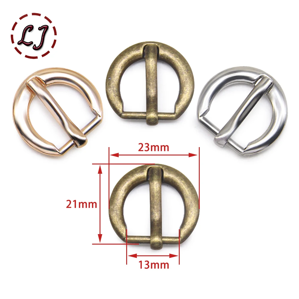 New 10pcs/lot 13mm Silver Bronze Gold Semicircle Metal Shoes Bag Belt Pin Buckles Decoration Sewing Handmade DIY Accessories