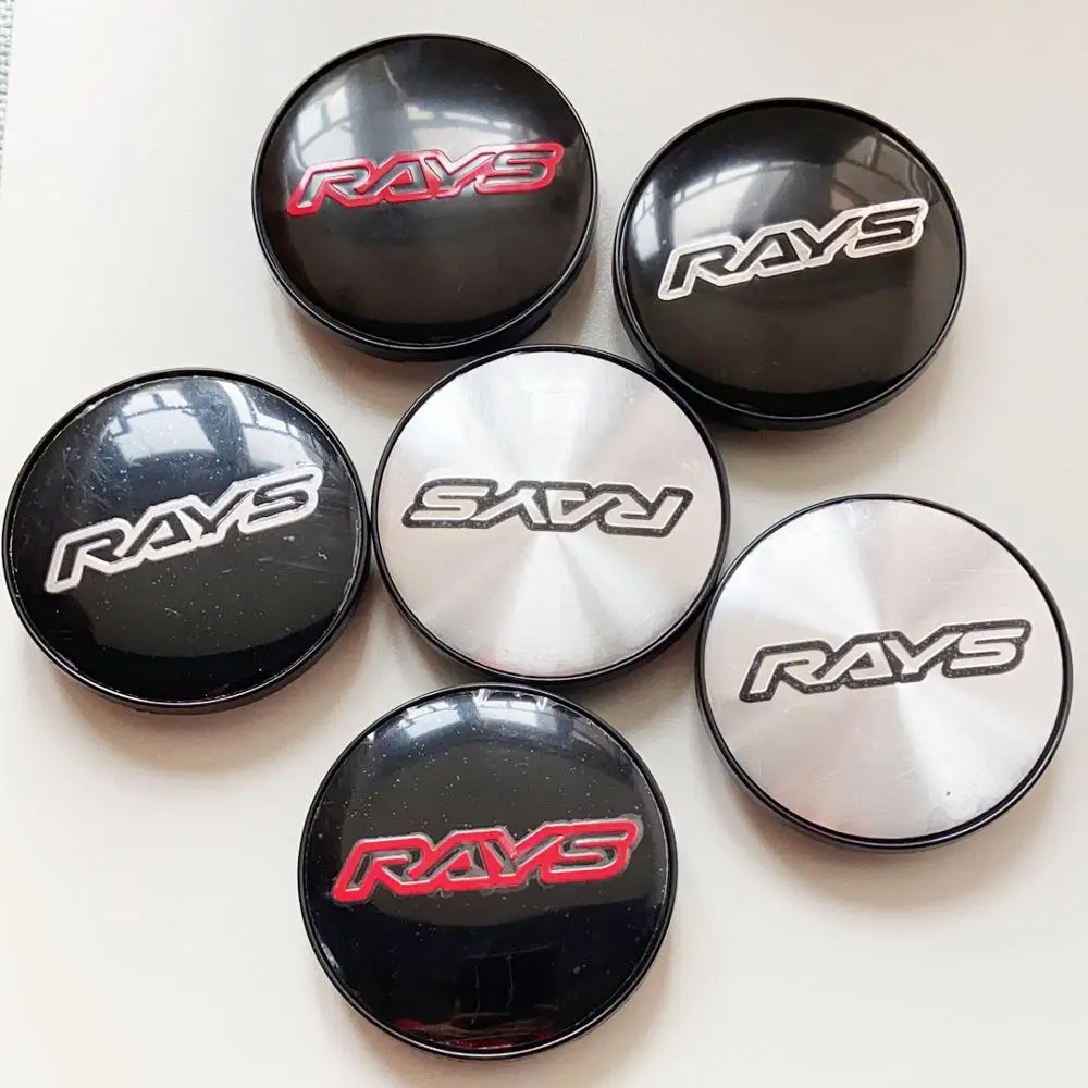 

4PCS/Lot 3 COLORS 68MM RAYS Racing Car Wheel Center Hub Caps Car Refitted Emblem Logo Dust-Proof Cover