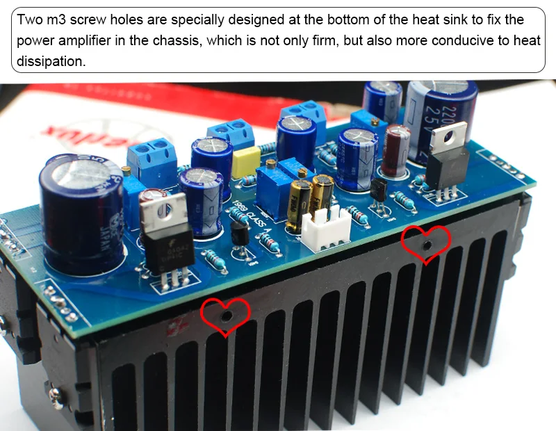CIRMECH NEW HOOD 1969 NPN 2.0 Channel Class A مكبر للصوت لوحة مكتملة ومبددات حرارة