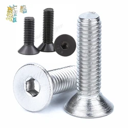 5-50 stücke m2 m 2,5 m3 m4 m5 m6 m8 304 a2 edelstahl schwarz grade 10,9 hexagon hex steckdose kopf flache senke allen schraube