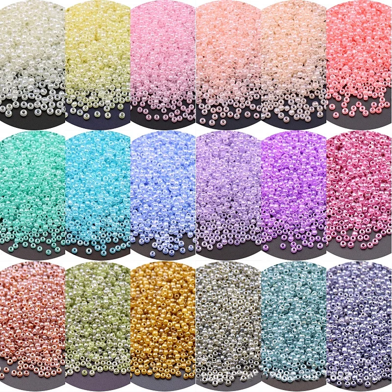 800pcs 2mm Small Round Glazed Opaque Glass Loose Spacer Seed Beads Wholesale Bulk Lot For Jewelry Making DIY Findings