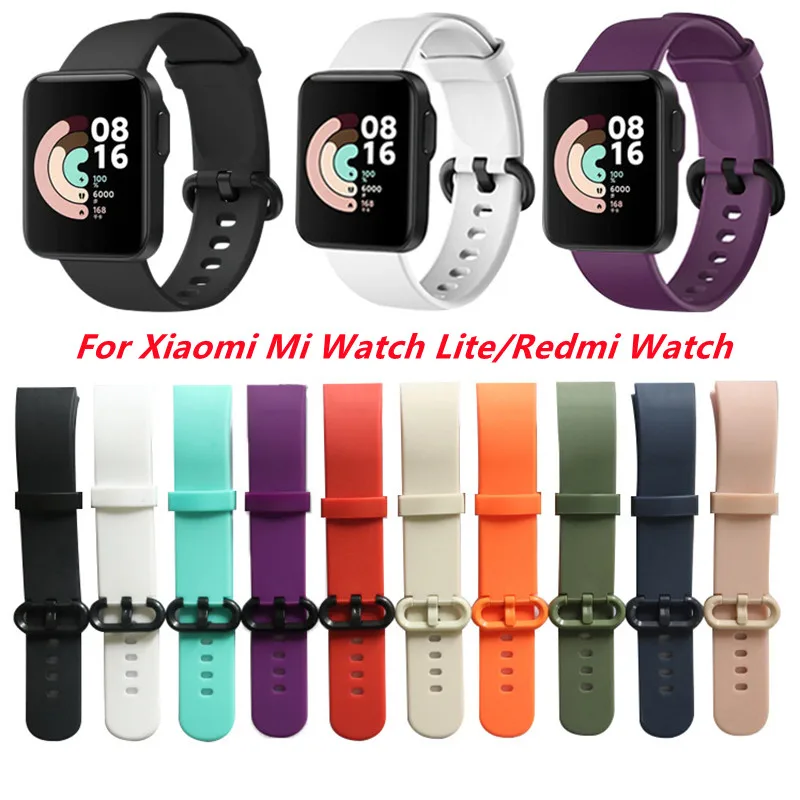 Silicone Strap For Xiaomi Mi Watch Lite Smart Watch Replacement for Xiaomi Redmi Sport Bracelet Wristband For Redmi Watch Strap