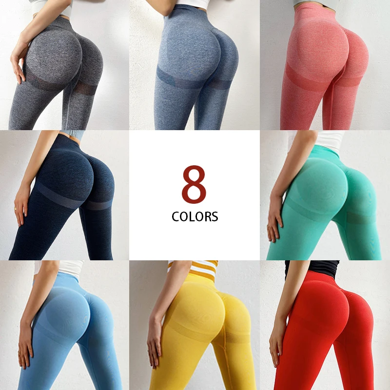 Leggings attillati Fitness da donna vita alta Butt Leggings di sollevamento Sport ad asciugatura rapida allenamento in palestra Push Up Fitness pantaloni da Yoga Sexy