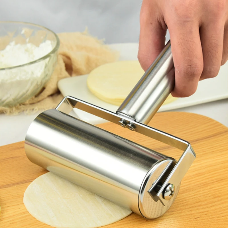 

Stainless Steel Double Head Rolling Pin Non-stick Dough Pastry Roller Kitchen Dumplings Machine Noodles Pizza Pies Baking Tools