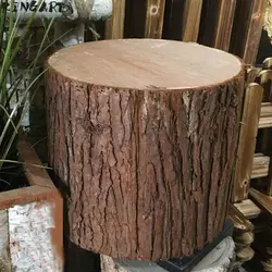 Retro Bar Stool Photo Shoot Fir Bark Tree Stump Stool Bar Chair Wood Stool Antique Photographic Props Wedding Wood Stool K518