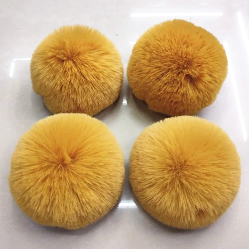 12cm Artificial Fur Pom pom For Beanies Caps Yellow Hairball Bobble For Bags Clothing Accessory