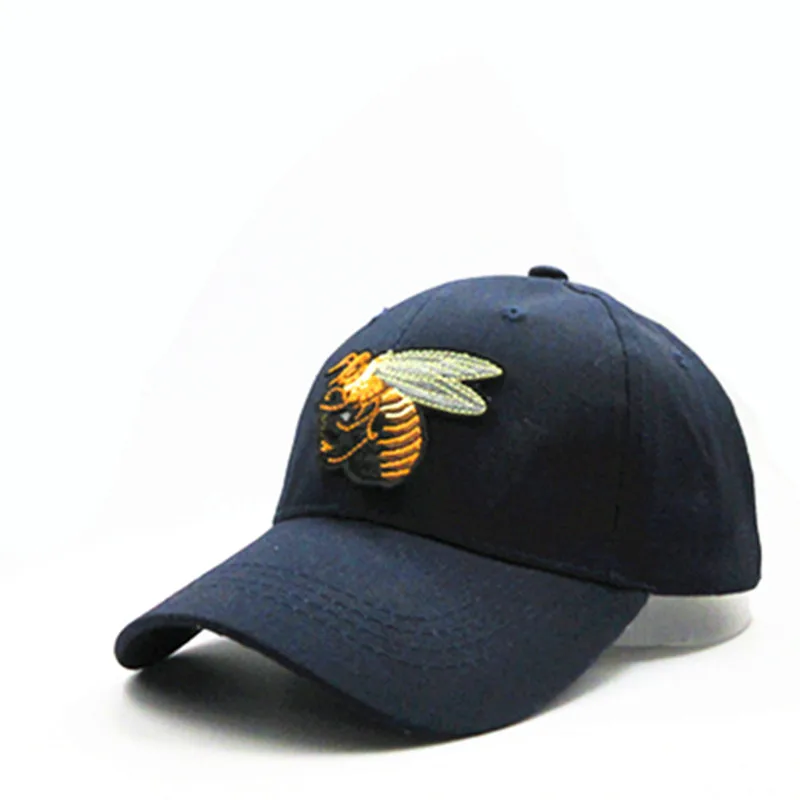 2021 Bee Embroidery Cotton Baseball Cap Hip-hop Adjustable Snapback Hats for Men and Women 28