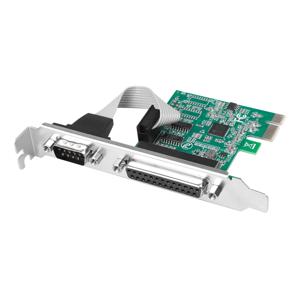 Adaptador de puerto paralelo para impresora, convertidor ASIX AX99100 TXB102 LPT a PCI-E PCI Express, puerto serie COM y DB25