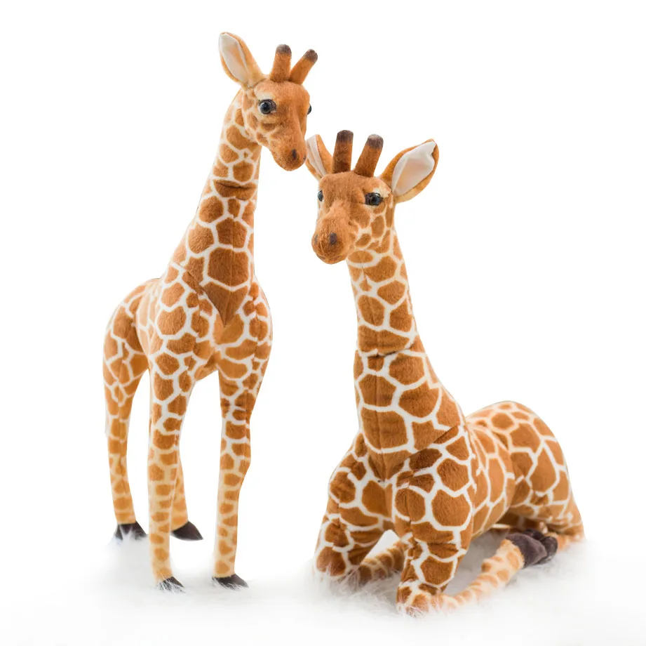 35-120cm Simulation Giant Real Life Giraffe Plush Toys Stuffed Animals Dolls Soft Kids Children Baby Birthday Gift Room Decor