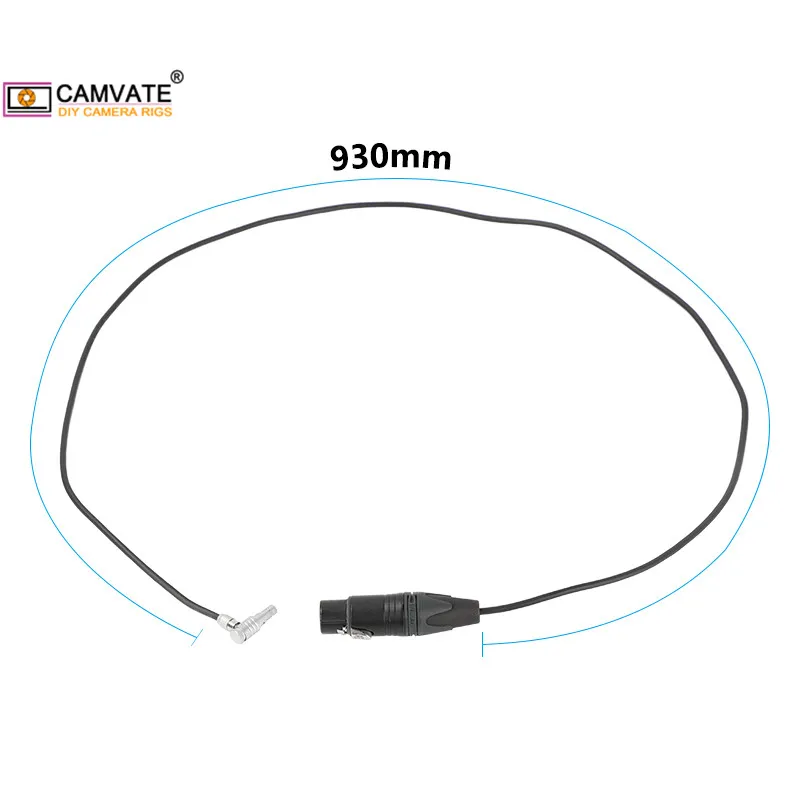 Conector de Cable de entrada de Audio CAMVATE (ángulo recto de 5 pines macho a XLR 3 pines hembra) para ARRI Alexa Mini (conector de 5 pines serie 00)