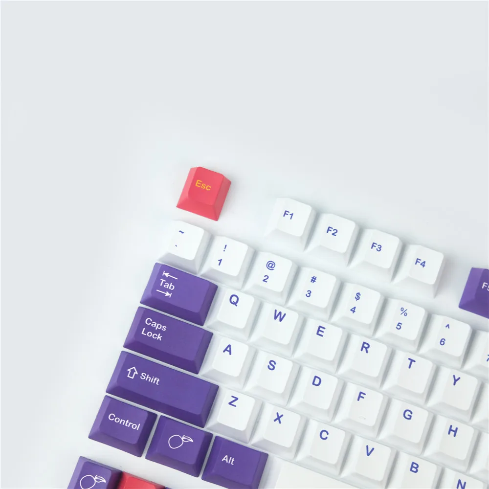 GMK Plum Keycap 128 Keys Mechanical Keyboard PBT Keycaps Cherry Profile 5 Face Dye SubliMation For GH60 GK61 GK64 68 84 87 96