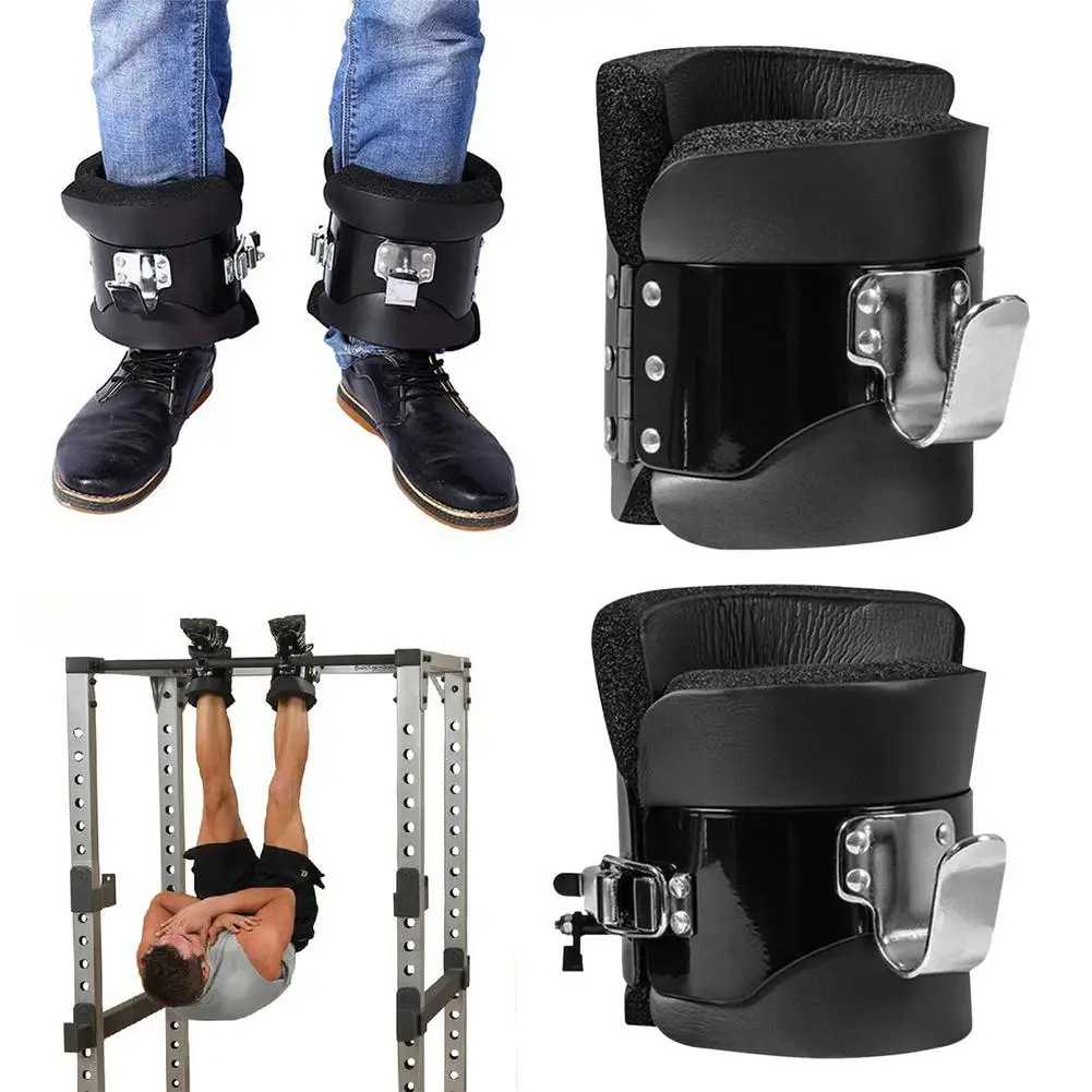 1 Pair Anti Gravity Inversion Boots Therapy Spine Ab Chin Up Gym Hook Hanging Pull Up Bodybuilding Fitness Handstand Shoes