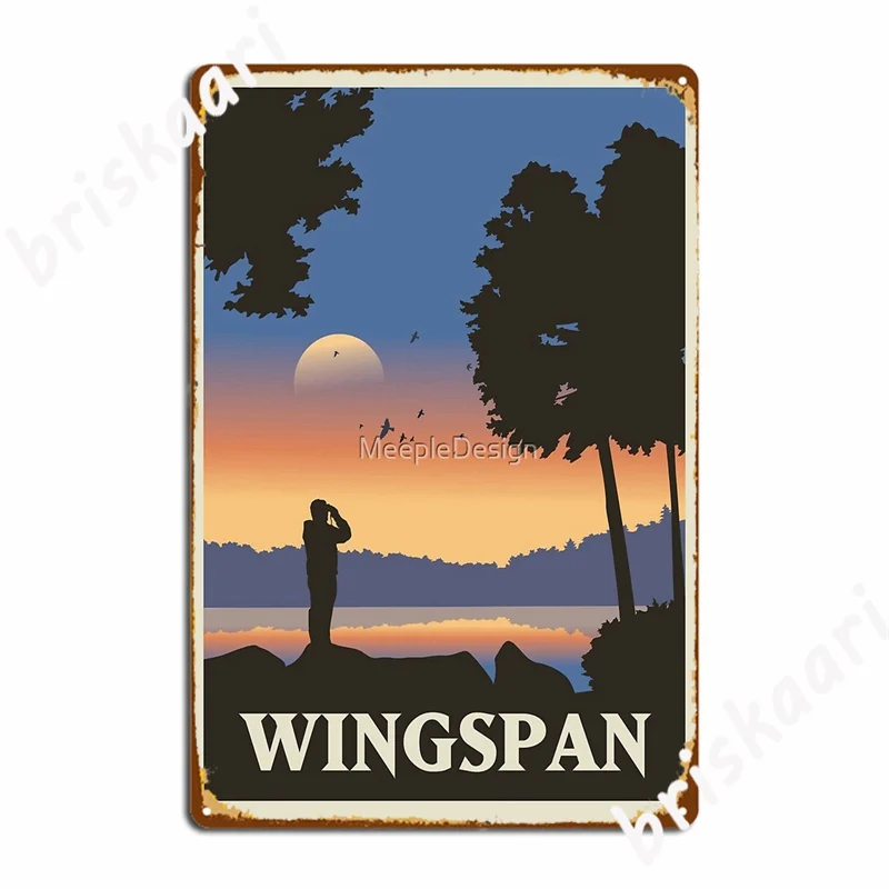 Wingspan Board Game- Minimalist Travel Metal Signs Wall Decor Wall Mural Home Customize Tin sign Posters