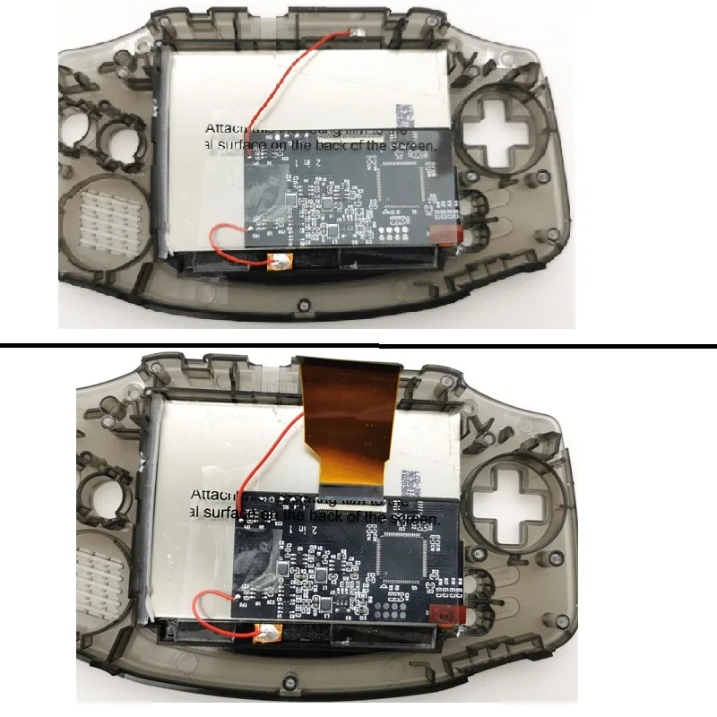 プレカットされたハウジング付きのバックライト付きLCDスクリーン,8色のバックライト付きケース,明るさv2,Gbaコンソール用