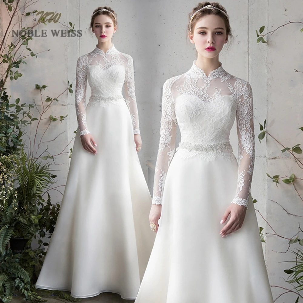 Wedding Dress Floor-Length A-Line Organza Wedding Dresses Vestido De Noiva Simple Wedding Dress customized