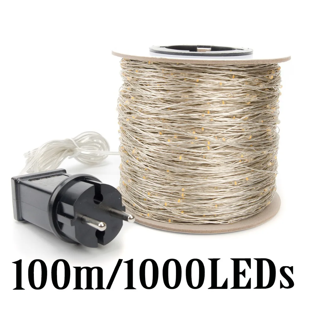30m 50m 100m 200m LED String Lights Street Fairy Light Waterproof for Outdoor Christmas Fairy Lights Holiday Wedding Decoration