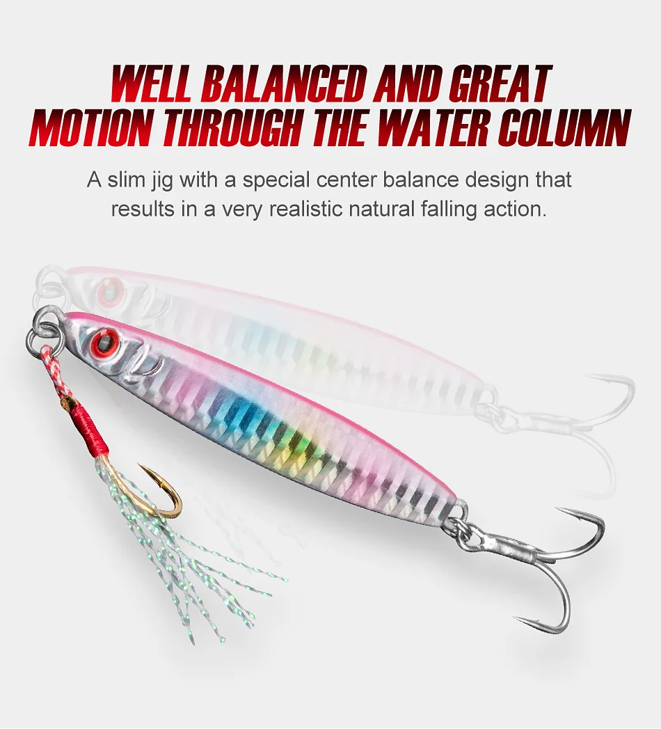 NOEBY-Sinking Metal Jig Angelköder, Löffel-Wobbler, künstlicher harter Köder, langsames Jigging zum Salzwasserangeln, 70 mm, 85 mm, 95 mm – Detail 6
