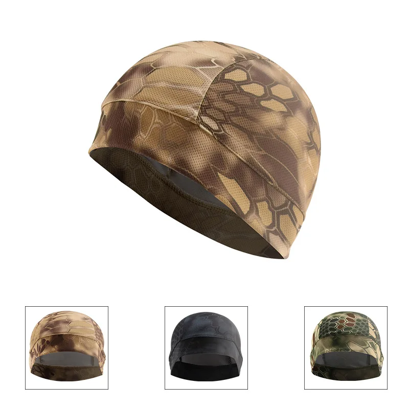 Summer Cap Cycling Beanie for Men Windproof Sunscreen Hat Headcover Breathable Sports Python Pattern Women Bicycle Motorcycle