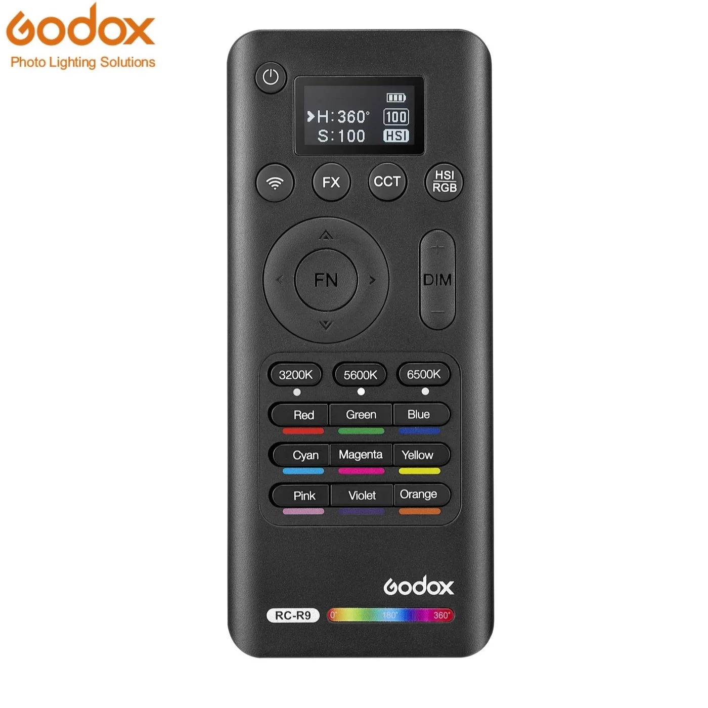 Godox RC -R9 2.4 GHz 32 Channels, 16 Groups 164' Wireless Range Remote Control for Godox SZ150R LC500R LED Light Stick