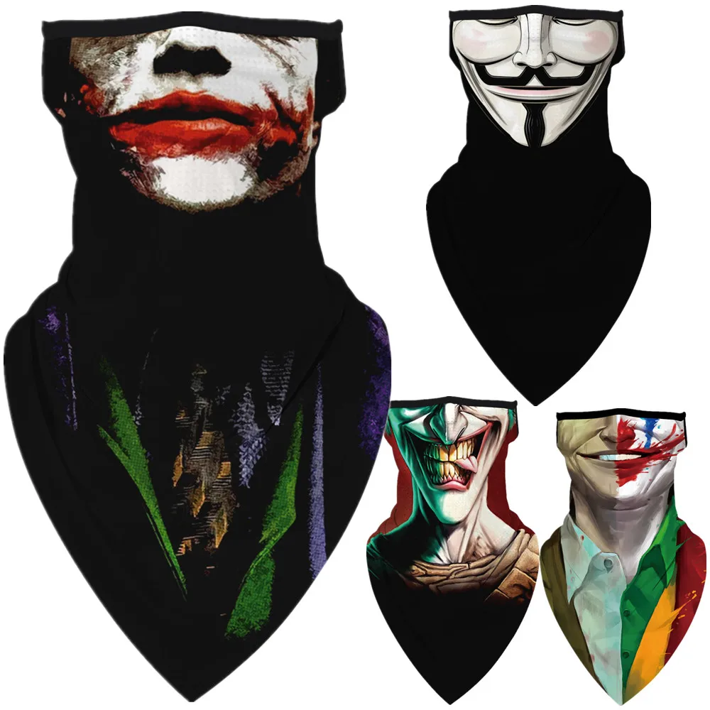 2020 The Joker Arthur Fleck V for Vendetta Motorcycle Multifunction Cosplay Balaclava Cycling Neck Scarf Masks Bandana Headband